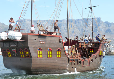 Jolly Roger Pirate Boat Image