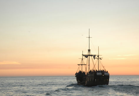 Jolly Roger Pirate Boat Image