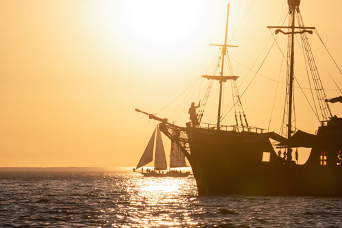 Jolly Roger Pirate Boat Image