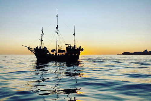 Jolly Roger Pirate Boat Image